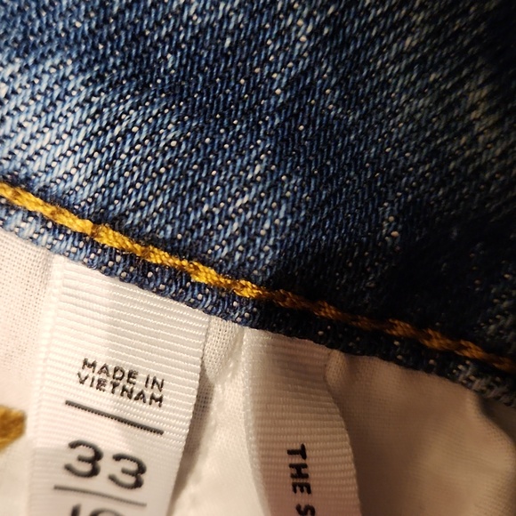 ❤️ NWOT! LOFT HIGH RISE STRAIGHT LEG  SPARKLE JEANS, RAW HEM, 16 (33) - Picture 7 of 10